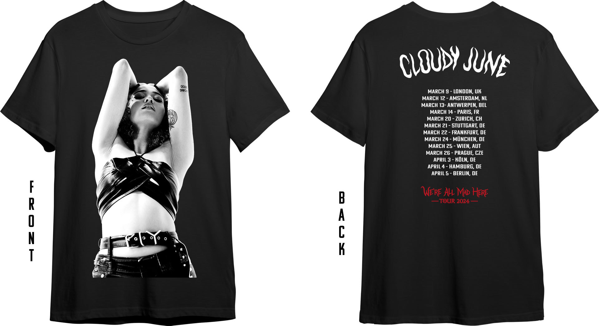  We’re All Mad Here Tour, T-Shirt  